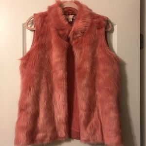 Michael Kors Pink Faux Fur Vest